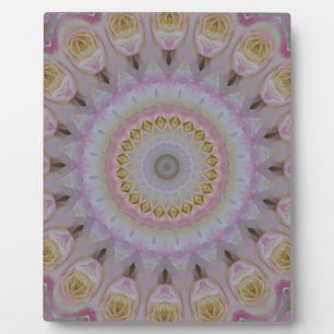 Mandala der gelben Rosen Fotoplatte