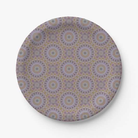 Mandala der gelben Rosen Pappteller (Vorderseite)