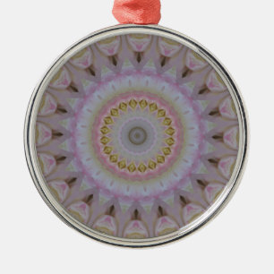 Mandala der gelben Rosen Silbernes Ornament