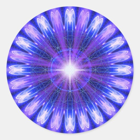 Mandala der Intuition Runder Aufkleber (Vorderseite)