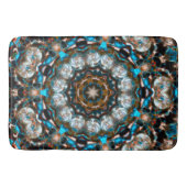 Mandala, der wie ein Krater in hellen Farben aussi Badematte (Vorderseite)