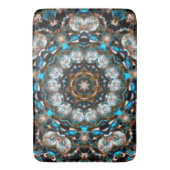 Mandala, der wie ein Krater in hellen Farben aussi Badematte (Vorderseite Vertikal)