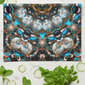 Mandala, der wie ein Krater in hellen Farben aussi Geschirrtuch (Gefaltet)