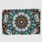 Mandala, der wie ein Krater in hellen Farben aussi Golfhandtuch (Horizontal)