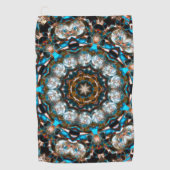 Mandala, der wie ein Krater in hellen Farben aussi Golfhandtuch (Vorderseite)