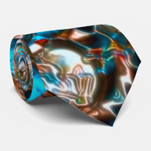 Mandala, der wie ein Krater in hellen Farben aussi Krawatte