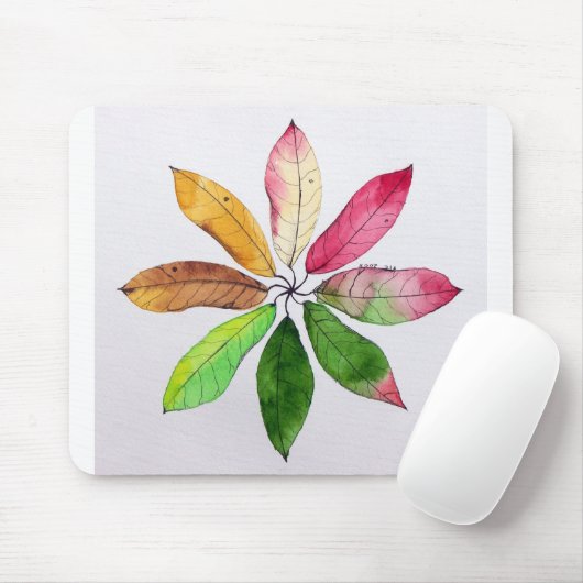 Mandala des Blätter Mousepad (Mit Mouse)