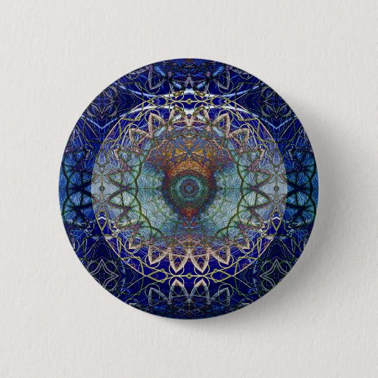 Mandala des Noedic Netz-Knopfes Button (Vorderseite)