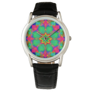 Mandala des Waldlaubs Armbanduhr