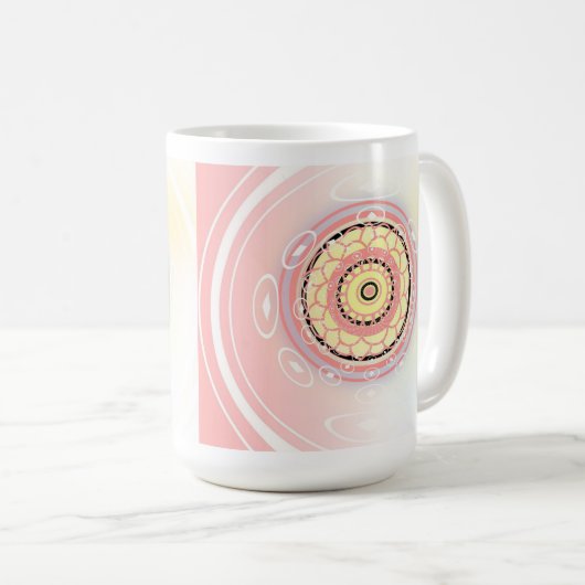 Mandala Design Art Kaffeetasse (VorderseiteRechts)