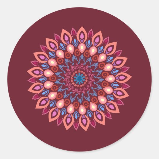 Mandala-Design-Aufkleber Runder Aufkleber (Vorderseite)