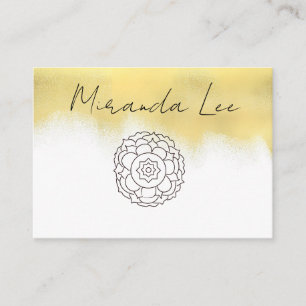 Mandala-Design Blumen-Lotos Gold-Karte Visitenkarte