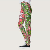 Mandala Design Christmas Pointsettia, Urlaub Leggings (Links)