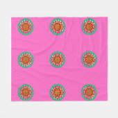 Mandala-Design-Decke Fleecedecke (Vorderseite (Horizontal))