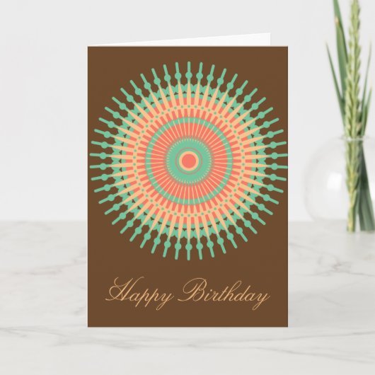 Mandala Design Geburtstag Indianer Karte (Vorderseite)