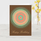 Mandala Design Geburtstag Indianer Karte (Gelbe Blume)