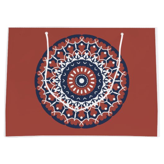 Mandala Design Geschenktasche Große Geschenktüte (Vorderseite)