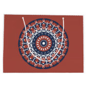 Mandala Design Geschenktasche Große Geschenktüte (Rückseite)