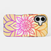 Mandala-Design Hellfarbe iPhone 16 Hülle (Rückseite (Horizontal))