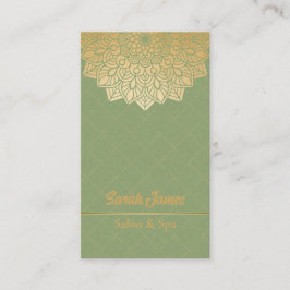 Mandala-Design in Gold Visitenkarte