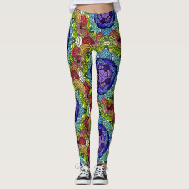 Mandala Design in lebhaften Schmucktönen Leggings