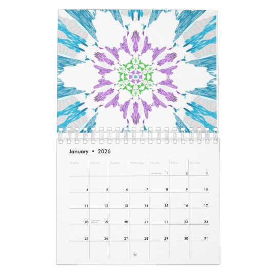 Mandala-Design Kalender (Jan 2026)