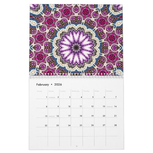 Mandala Design Kalender (Feb 2026)