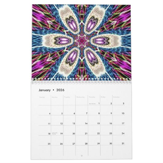 Mandala Design Kalender (Jan 2026)