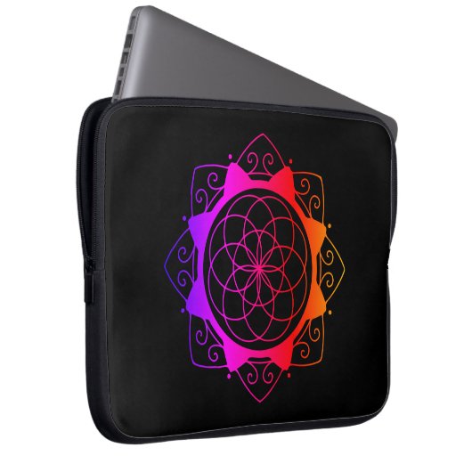 Mandala Design Laptop Case (Vorne Rechts)