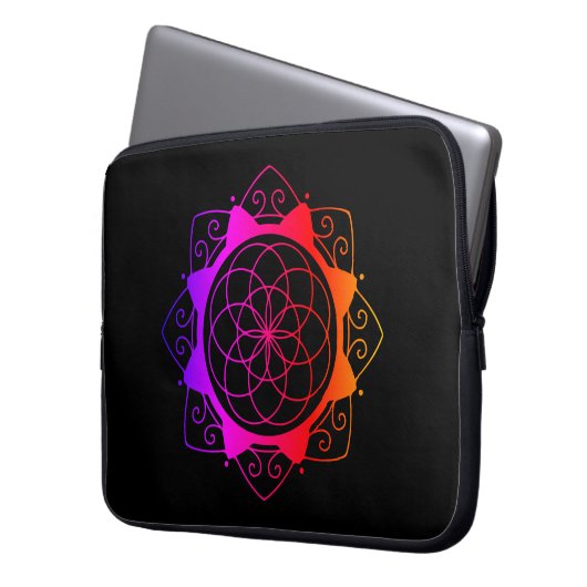 Mandala Design Laptop Case (Vorderseite Links)