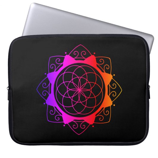 Mandala Design Laptop Case (Vorderseite)