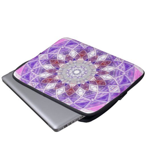 Mandala-Design Laptopschutzhülle (Vorne Knopf)
