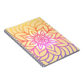 Mandala Design Lichtfarbe Notizblock (Rechte Seite)