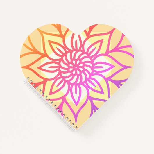 Mandala Design Lichtfarbe Notizblock (Vorderseite)