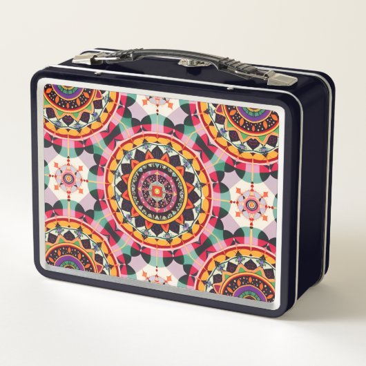 Mandala Design Metall Brotdose (Rückseite)