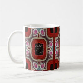 "Mandala Design mit "Hören Sie Liebe" verkörpern Kaffeetasse