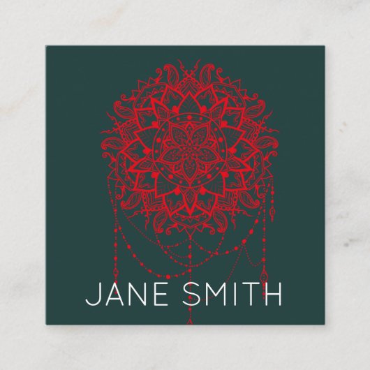 Mandala Design moderne stilvolle Kreativindustrie Quadratische Visitenkarte (Vorderseite)