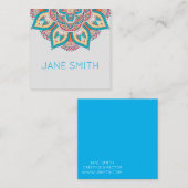 Mandala Design moderne stilvolle Kreativindustrie Quadratische Visitenkarte (Vorne/Hinten)