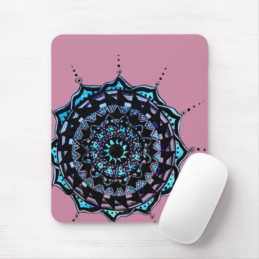 Mandala Design Mousepad (Mit Mouse)
