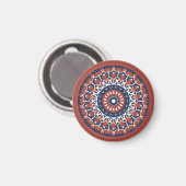 Mandala Design Ornament Magnet (Vorderseite/Rückseite)