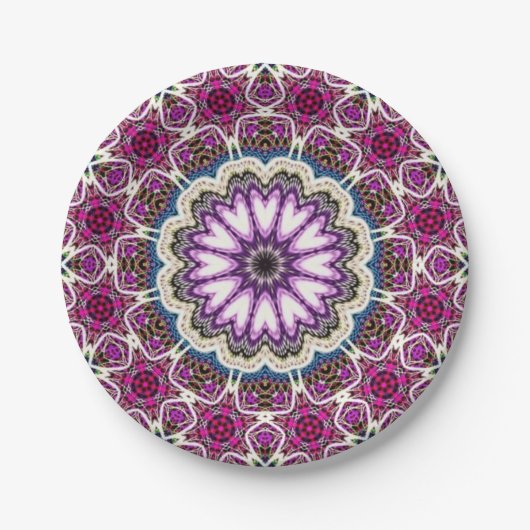 Mandala-Design Pappteller (Vorderseite)