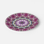 Mandala-Design Pappteller (Schrägansicht)