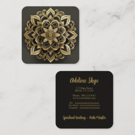 Mandala Design Quadratische Visitenkarte