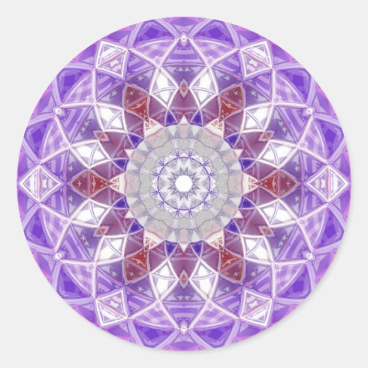 Mandala-Design Runder Aufkleber (Vorderseite)