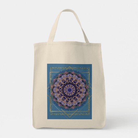 Mandala Design Tote Bag Tragetasche (Rückseite)