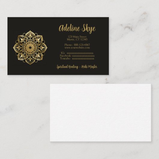Mandala Design Visitenkarte (Vorne/Hinten)