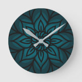 Mandala Design Wall Clock Runde Wanduhr (Vorderseite)