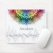 Mandala design with a calming, glowing energy mousepad (Mit Mouse)