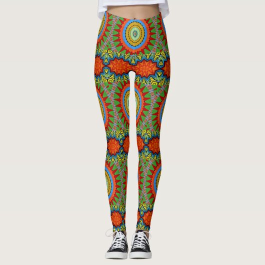 MANDALA DESIGNER COLLAGE (klein) Leggings (Vorderseite)