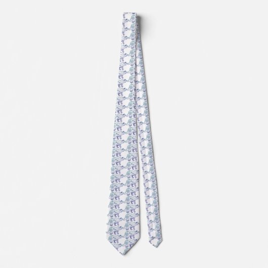 Mandala Dinosaur Neck Tie Krawatte (Vorderseite)